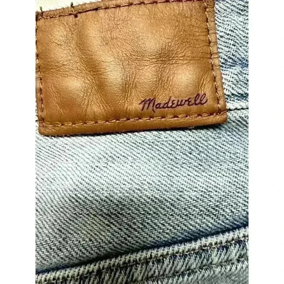 MADEWELL The Mom Jean High Rise in Gilford Light Wash Ripped Edition Size 26 - Picture 5 of 7